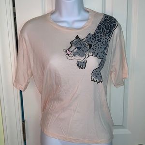 Le Superbe Tiger Cotton Jersey T-Shirt in Cream
